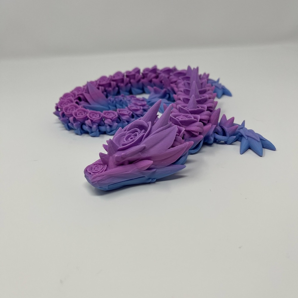 3D printed Cotton Candy Rainbow Dragon